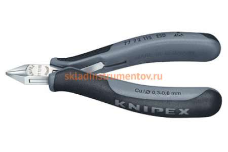 Бокорезы для электроники Knipex KN-7772115ESD