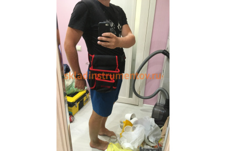 Сумка-пояс двойная (20 карманов; держатель для молотка) MATRIX 90240