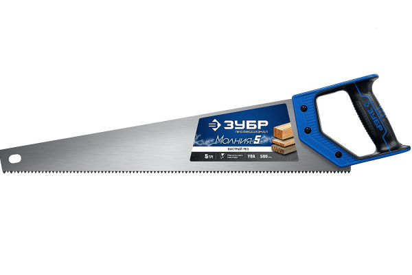 Ножовка по дереву Зубр МОЛНИЯ-5 500 мм, 5 TPI, 15075-50_z02
