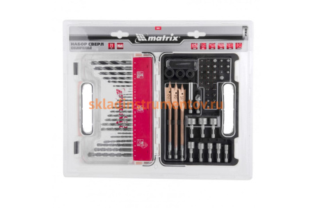 Набор сверл и бит PRO, 71 шт. MATRIX 725671
