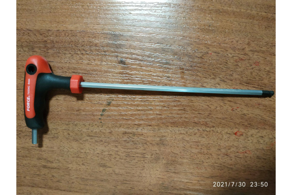 Шестигранный ключ с шариком S=4мм FORCE 76504G