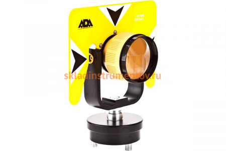 Отражатель однопризменный с диодной подсветкой AK-18 Light желтый (64 мм; константа 30 мм) ADA A00125