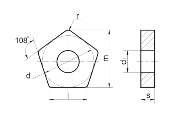 Пластина 10113-110408 PNUA-110408 пятигранная ВК8 B35 гладкая GRIFF 031694
