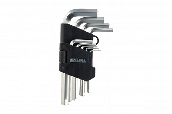 Набор имбусовых коротких ключей CRV 1.5-10мм Biber 90503 тов-085696