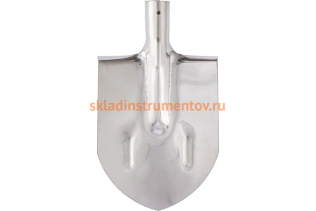 Штыковая лопата СИБРТЕХ нержавеющая сталь, 200х265 мм, ребра жесткости, без черенка 614375