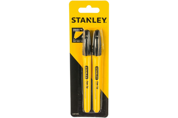 Набор маркеров с заостренным наконечником, черный 2 шт Stanley 0-47-316 Набор маркеров с заостренным наконечником, черный 2 шт Stanley 0-47-316