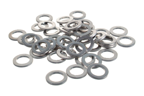 Набор алюминиевых шайб JTC размер: толщина 1.5, внутр. д. 10.4, наружн. д. 15.8 50 шт. 2011A