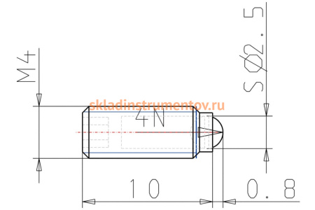 Пружинный фиксатор KIPP 25шт K0315.04