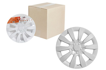 Колесные колпаки Airline 13" Торнадо, белые, карбон, 2 шт. AWCC-13-08