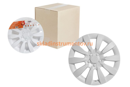 Колесные колпаки Airline 13" Торнадо, белые, карбон, 2 шт. AWCC-13-08