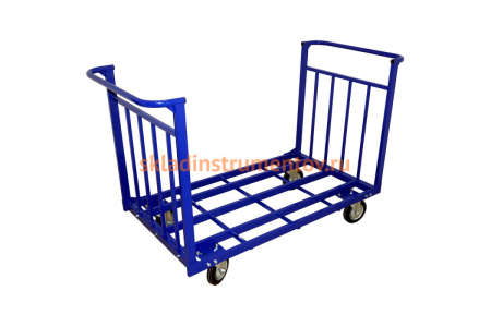 Усиленная каркасная тележка с двумя ручками RUSKLAD ТТД 10 (800х1800) d200мм усиленные