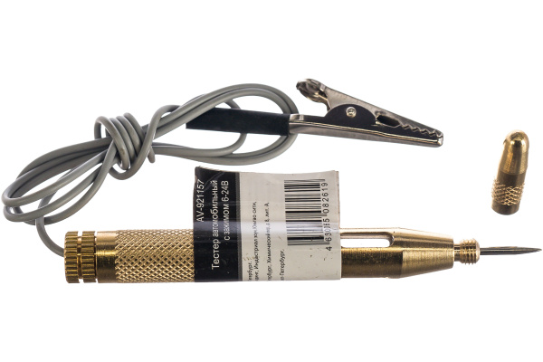 Автомобильный тестер с зажимом AV Steel 6-24В AV-921157