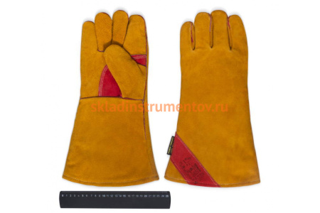 Утепленные краги сварщика 2Hands швы Kevlar Т42-11-ru Siberia