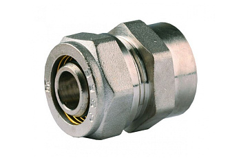 Соединитель (16х2 мм; 1/2"; цанга-гайка) для трубопровода Зубр 51402-16-1/2