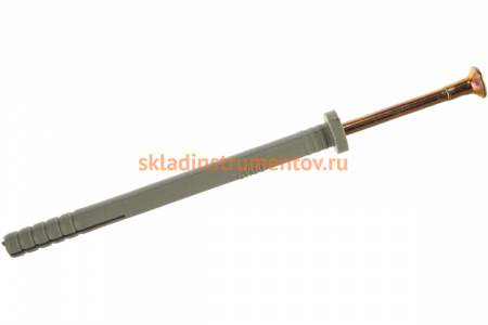 Полипропиленовый дюбель-гвоздь Зубр цилиндрический бортик, 6x80мм, ТФ6, 5 штук 4-301366-06-080