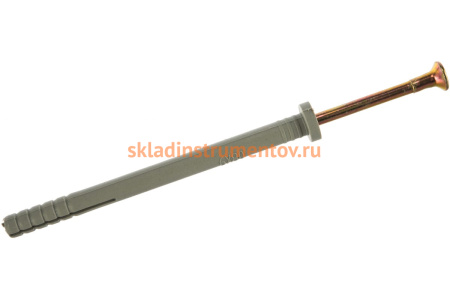 Полипропиленовый дюбель-гвоздь Зубр цилиндрический бортик, 6x80мм, ТФ6, 5 штук 4-301366-06-080