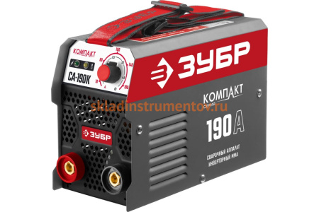 Инверторный сварочный аппарат Зубр 190 А, СА-190К Инверторный сварочный аппарат Зубр 190 А, СА-190К