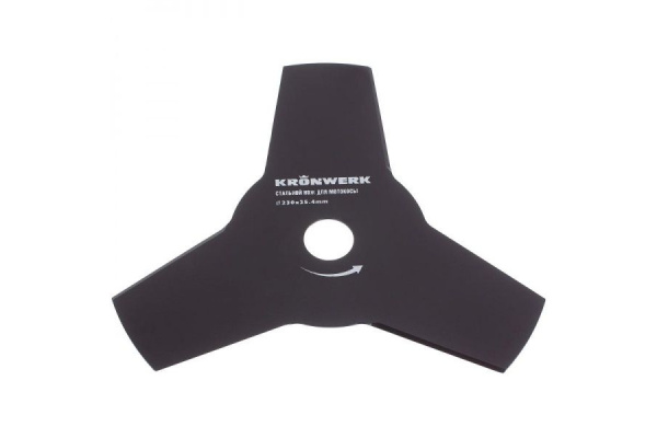 Нож стальной (230х25.4 мм; 3 лезвия) для мотокосы KRONWERK 96341