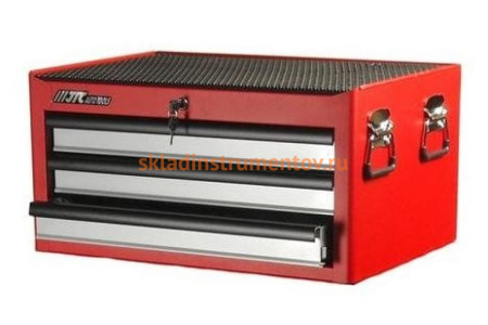 Инструментальный ящик средней глубины JTC красный, 3 секции 5639