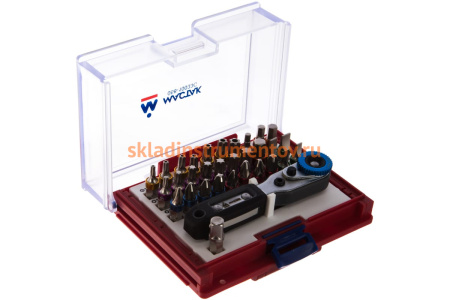 Набор вставок бит 1/4, TORX, HEX, PZ, PH, SLOT, 33 предмета МАСТАК 058-10033C