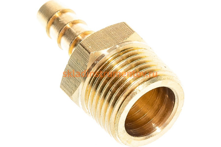 Штуцер пневматический (3/8"M - елочка 6 мм) ЭВРИКА ER-MH06/04