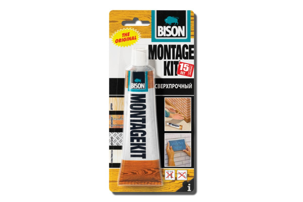 Клей BISON MONTAGEKIT SUPER STRENGTH CRD 125G 6307220