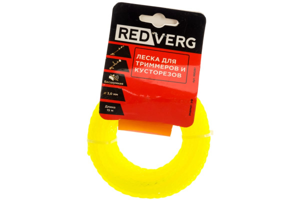 Леска для триммера 3,0 мм, 15 м, витая, бесшумная REDVERG 6622435