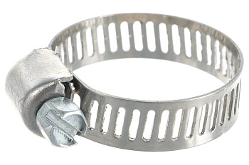 Хомуты Зубр ЭКСПЕРТ из нержавеющей стали с просечной лентой ПЛ-8, 13-26мм, 200шт 37811-13-26-200