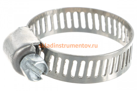 Хомуты Зубр ЭКСПЕРТ из нержавеющей стали с просечной лентой ПЛ-8, 13-26мм, 200шт 37811-13-26-200