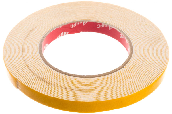 Монтажная клейкая лента на вспененной основе КУРС белая, 12мм х 10м 11782