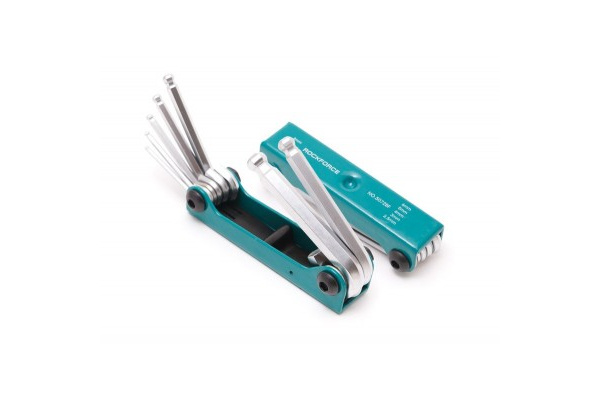 Набор ключей 6-гранных с шаром складной, 7 предметов 2.5, 3- 6, 8, 10мм ROCKFORCE RF-5072BF