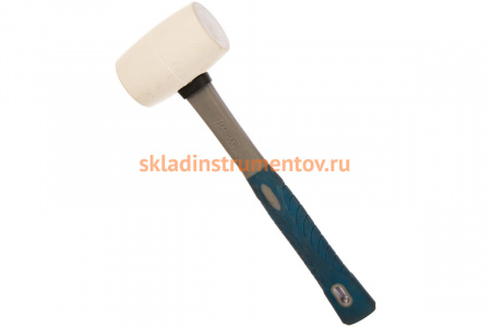 Киянка из белой резины, фибергласовая рукоятка, 340 г РемоКолор 38-6-403