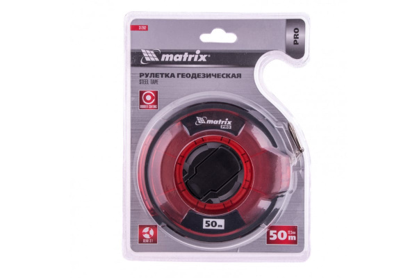 Геодезическая рулетка MATRIX 50 м х 12,5 мм 31282