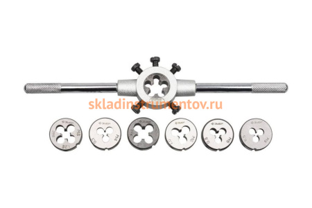 Набор плашек 8 предметов (М3-М12) Зубр 28128-H8