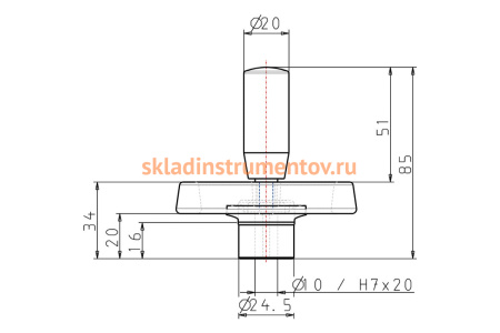 Маховик KIPP K0725.5080X10