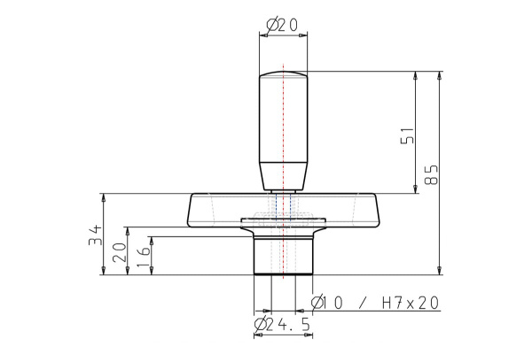Маховик KIPP K0725.5080X10