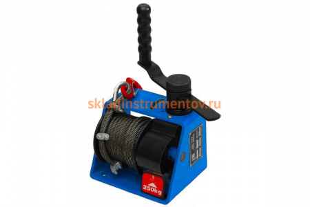 Ручная лебедка с червячным редуктором EURO-LIFT VS-250 00009336 (250 кг, 20м)