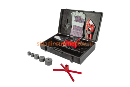 Сварочный аппарат для пластиковых труб QUATTRO ELEMENTI ST-1800 1800 Вт, насадки 20-50 мм 793-343