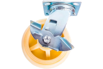 Колесо поворотное с тормозом PP C550B/PP1042CB3 (100х50 мм; 250 кг) Тор 1351003