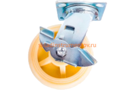 Колесо поворотное с тормозом PP C550B/PP1042CB3 (100х50 мм; 250 кг) Тор 1351003