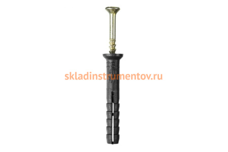 Дюбель-гвоздь полипропиленовый с цилиндрическим бортиком 2000 шт. (6х40 мм; ТФ0; PZ) Зубр 4-301360-06-040