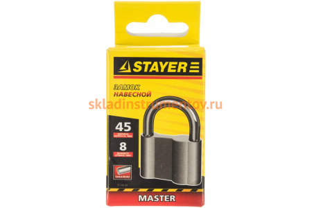 Навесной замок 45 мм STAYER MASTER 37148-50