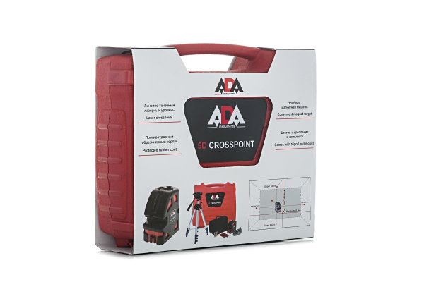 Лазерный уровень ADA 5D Crosspoint Set А00192