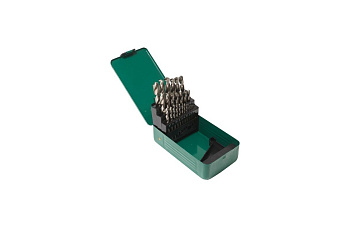 Набор сверл по металлу HSS 4241 в металлическом футляре (25 шт; 1-13 мм; шаг 0.5 мм) ROCKFORCE RF-924U25