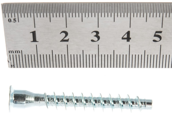 Винт-конфирмат Зубр оцинкованный, шлиц PZ, 7,0 мм х 50 мм, 2000 шт 4-308070-70-050