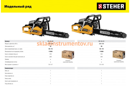 Бензопила STEHER BS-45-40
