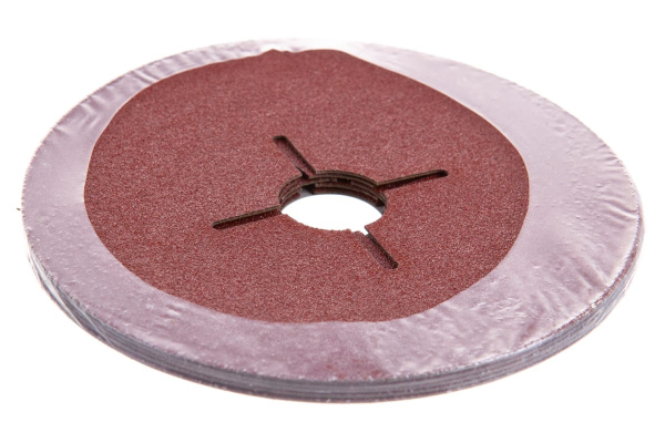 Круг шлифовальный ПРОФИ фибровый (5 шт; 125х22 мм; P100) для УШМ Зубр 35585-125-100