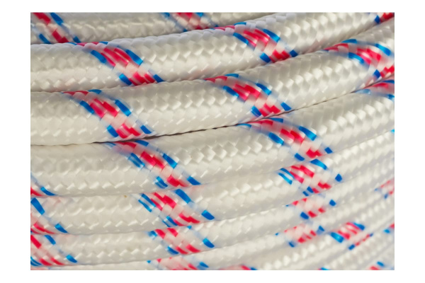 Плетеный 24-прядный полипропиленовый фал с сердечником 12мм, бухта 100м, 1000кгс СИБРТЕХ Россия 93968