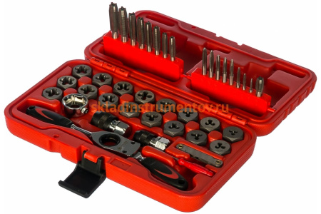 Набор метчиков и плашек МАСТАК SK-5 1/8"-1/2" кейс, 40 предметов 351-10040C