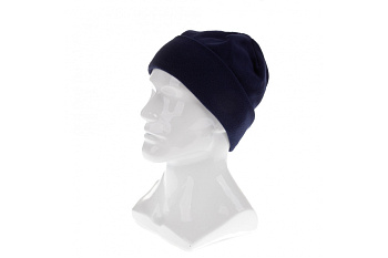 Шапка с отворотом из флиса для взрослых СИБРТЕХ размер 56-57, синяя 68823